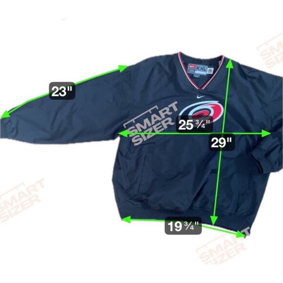 Nike Carolina Hurricanes Windbreaker XXL Pullover Jacket Black Red NHL Hockey - Picture 10 of 10